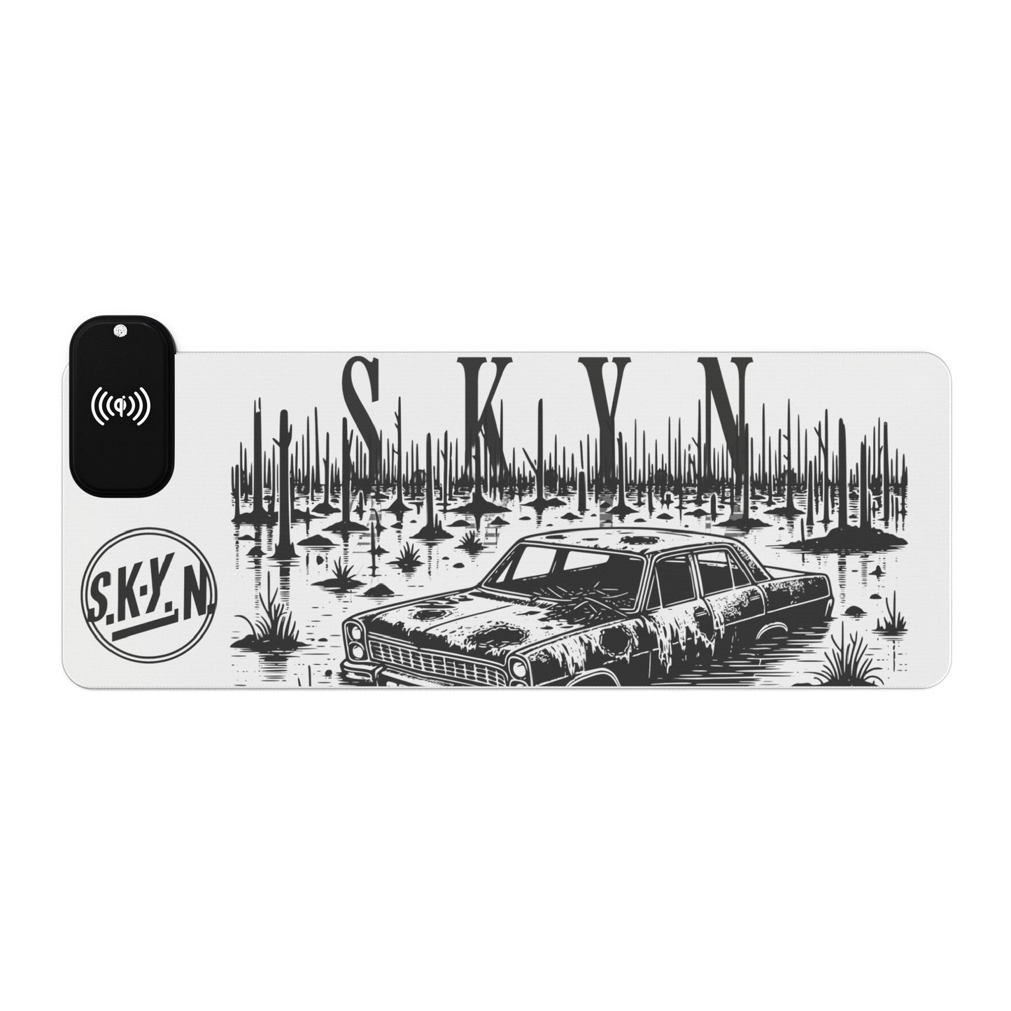 S.K.Y.N. Swamp LED Gaming Mouse Pad, Wireless Charging