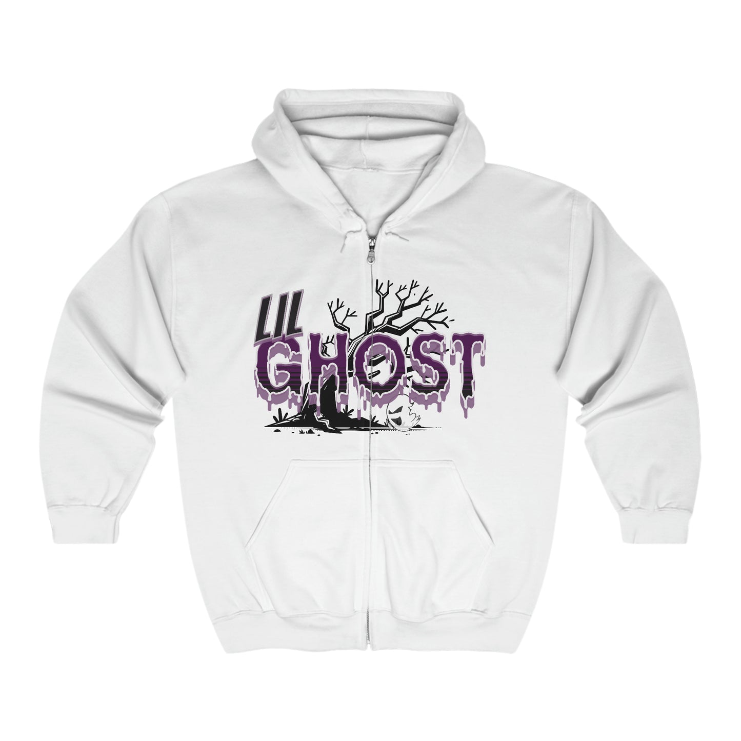 Lil Ghost Full Zip Hooded Sweatshirt