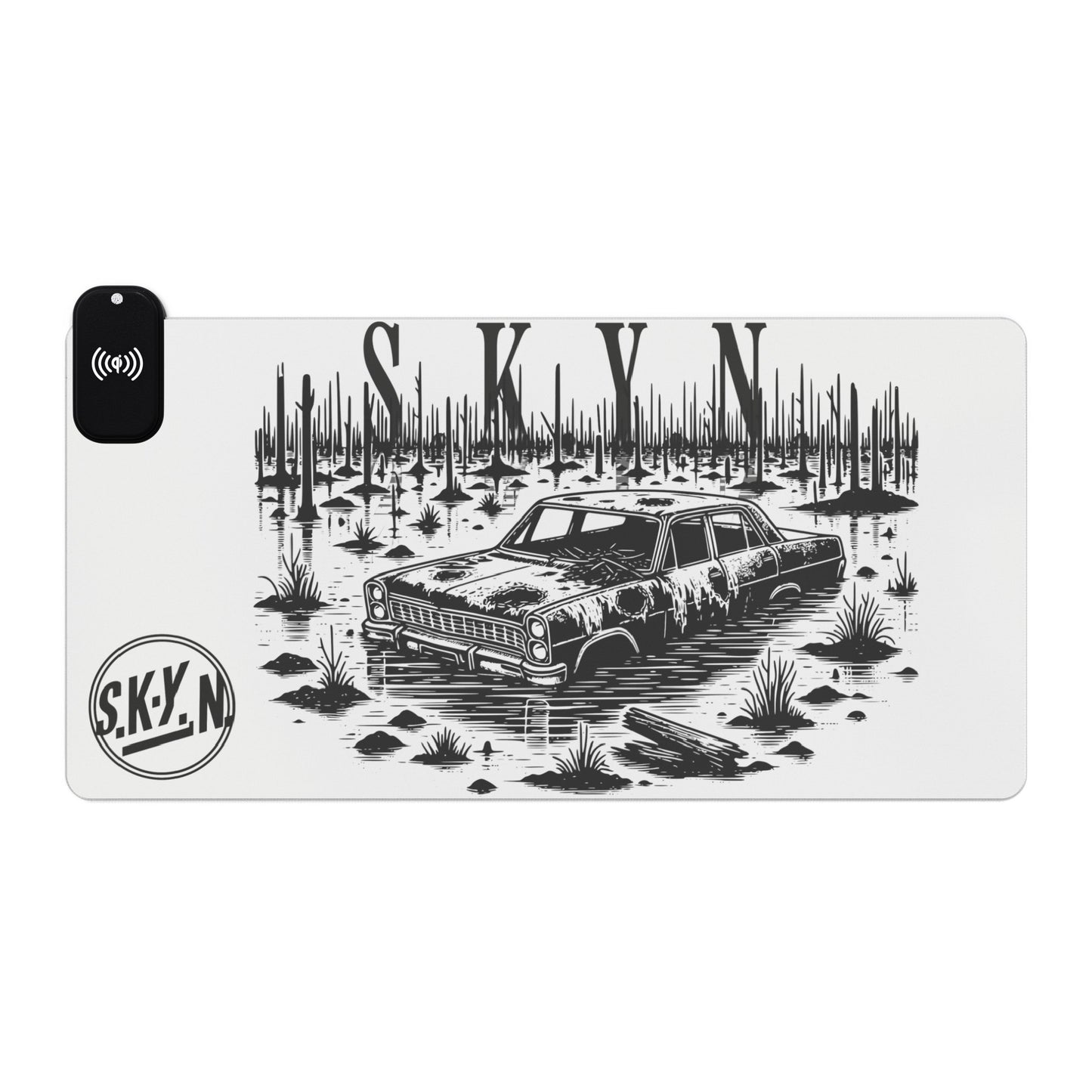 S.K.Y.N. Swamp LED Gaming Mouse Pad, Wireless Charging