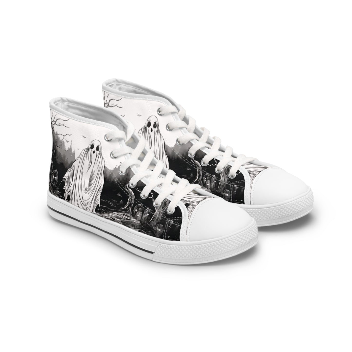 Lil Ghost Graveyard Women's High Top Sneakers