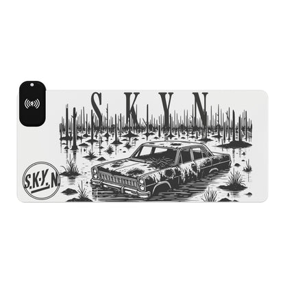 S.K.Y.N. Swamp LED Gaming Mouse Pad, Wireless Charging