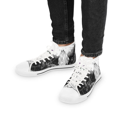 Lil Ghost Graveyard Men's High Top Sneakers