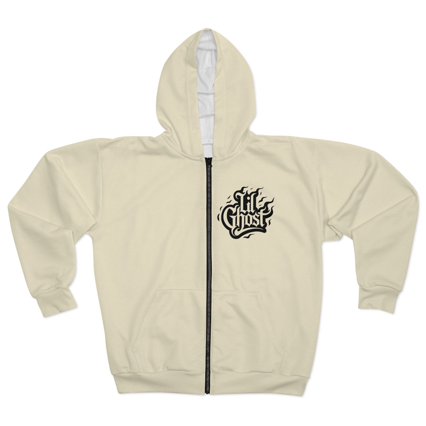 Friendly Lil Ghost Unisex Zip Hoodie