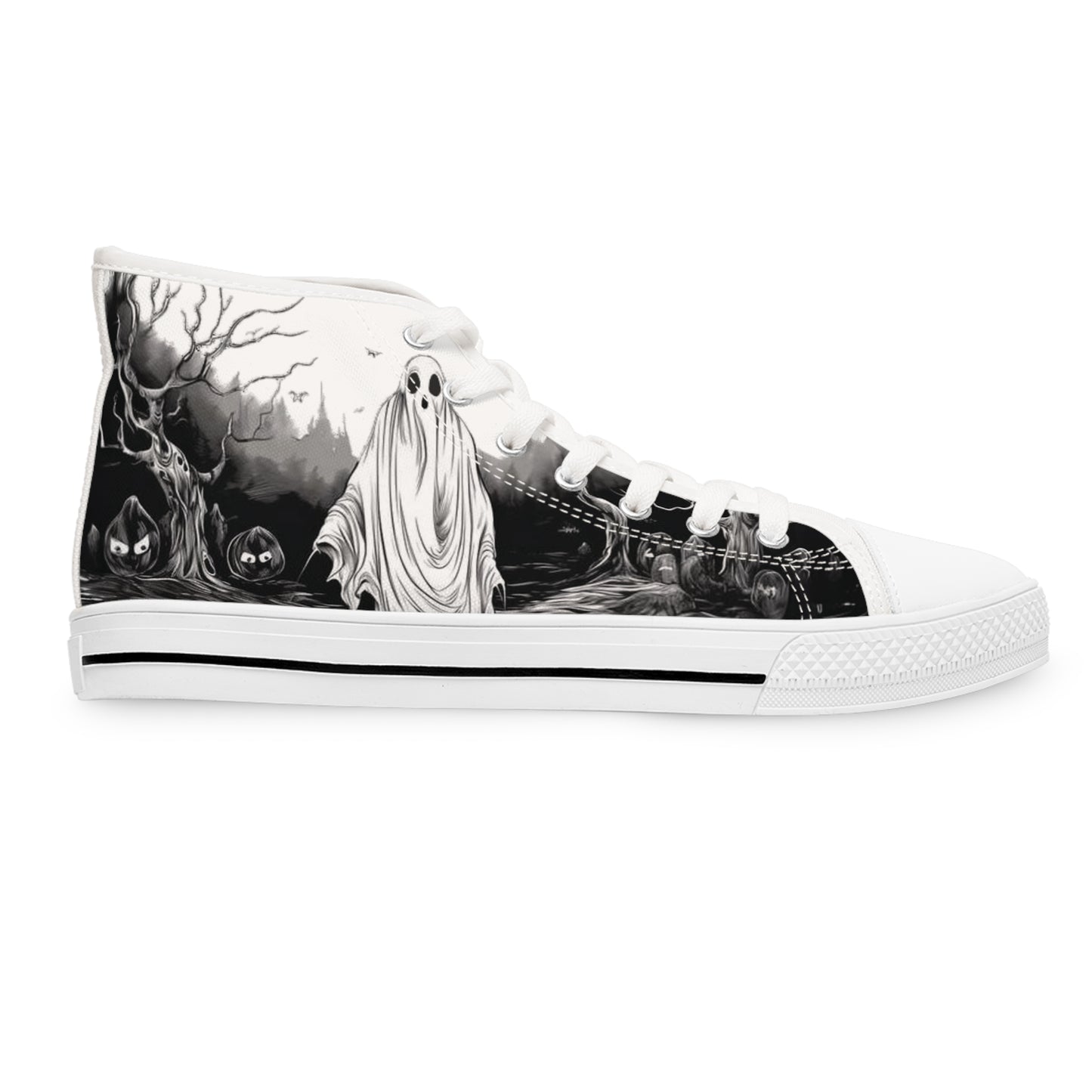 Lil Ghost Graveyard Women's High Top Sneakers