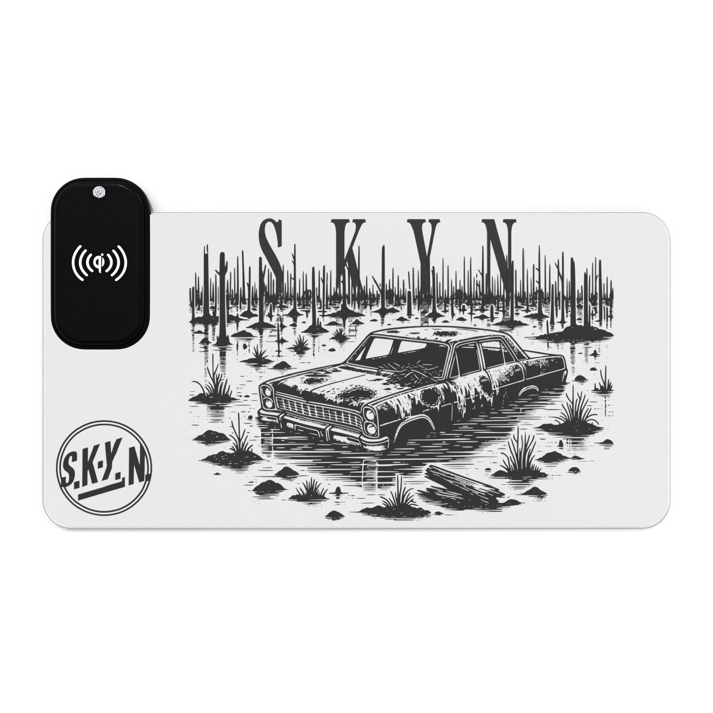 S.K.Y.N. Swamp LED Gaming Mouse Pad, Wireless Charging