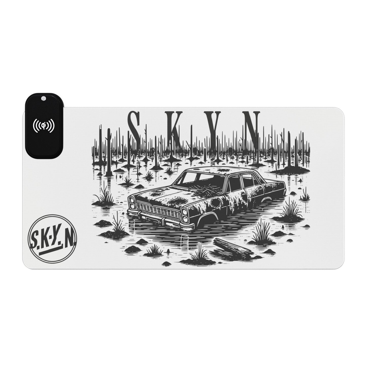 S.K.Y.N. Swamp LED Gaming Mouse Pad, Wireless Charging